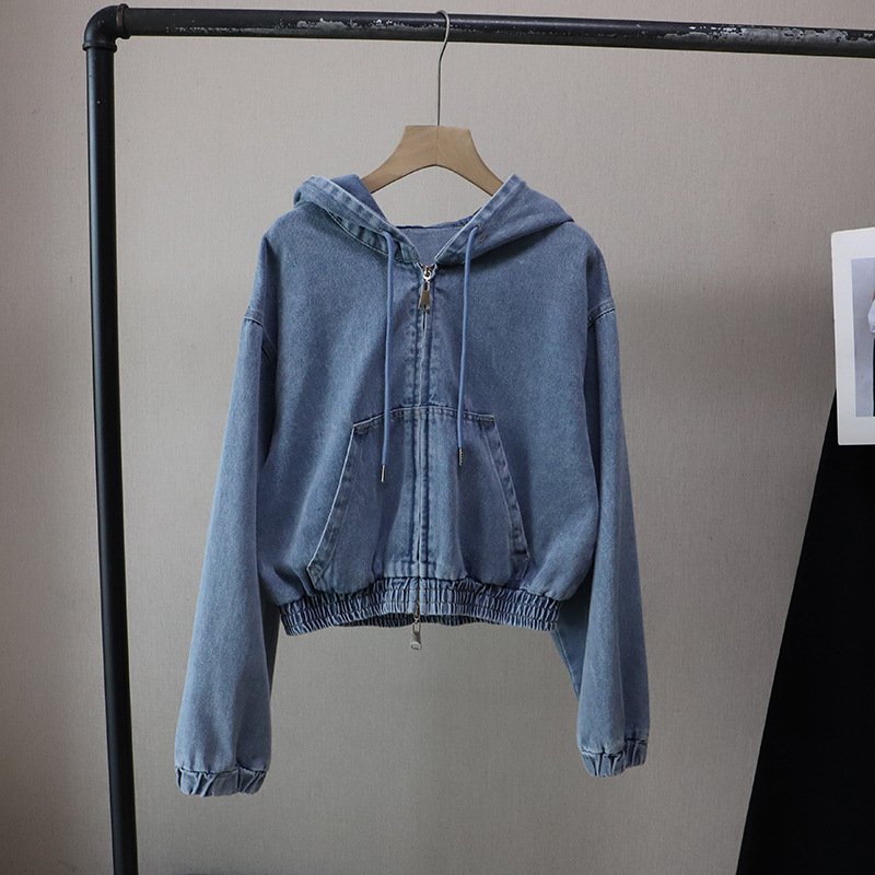 Vintage Women’s Hooded Denim Jacket - Image 2