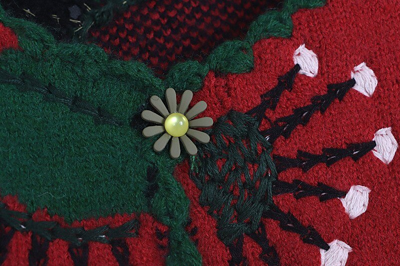 Women’s Floral Embroidered Knit Cardiga - Image 3